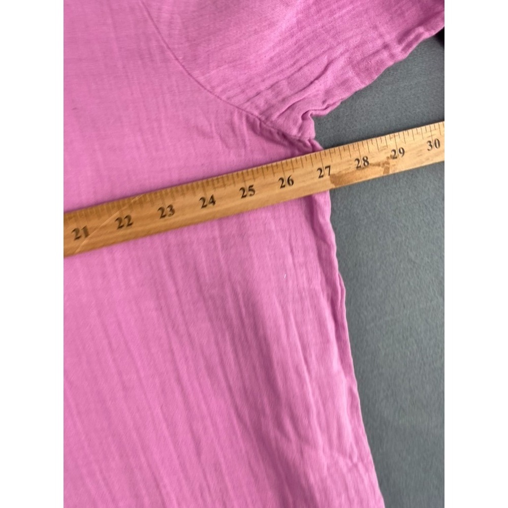 NWT Old Navy Shirt Women Sz XL Tall Oversized Orchid Pink Gauzy Cotton Relaxed - Picture 8 of 13